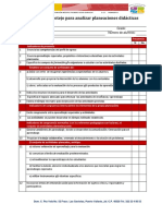 Lista de Cotejo Planeación Didáctica