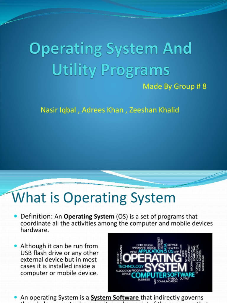 Operating Systems and Utility Programs | PDF | Operating System ...