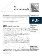 Excretion and Osmoregulation in Animals: The Need For Excretion