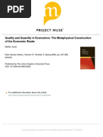 New Literary History Volume 31 issue 2 2000 [doi 10.1353%2Fnlh.2000.0022] Meikle, Scott -- Quality and Quantity in Economics- The Metaphysical Construction of the Economic Realm.pdf