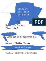 Subject:-Physics Class: - IX B: Sandipani Hazai Pahad 2018-2019