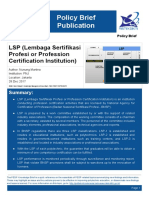 Policy Brief Publication: LSP (Lembaga Sertifikasi Profesi or Profession Certification Institution)