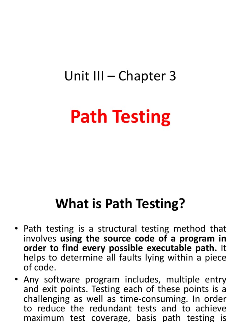 Understanding Path Testing in Software | PDF | Control Flow | Computer ...