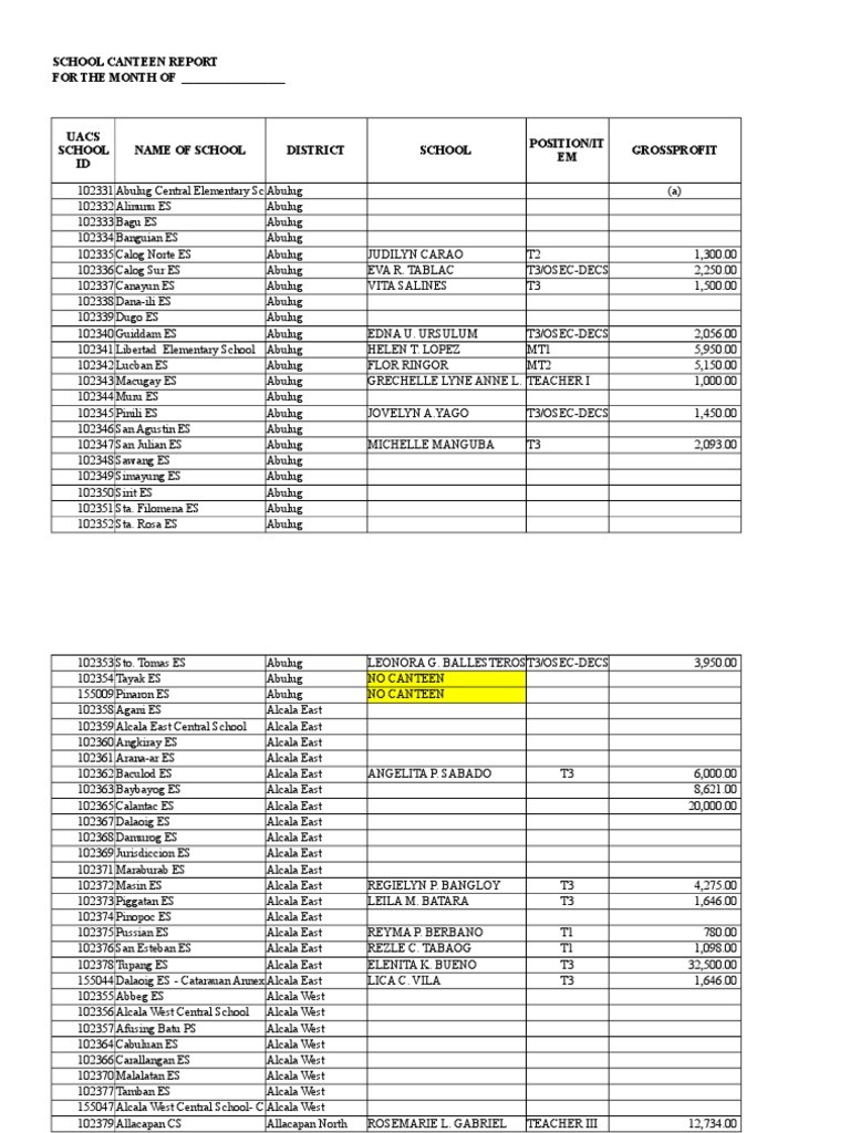 DepEd Canteen Report PDF