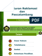 Peraturan Reklamasi Dan Pascatambang