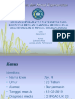 Seminar Kasus Dan Jurnal Keperawatan: Asuhan Keperawatan Maternitas Pada Klien Ny.R Dengan Diagnosa Medis G P A