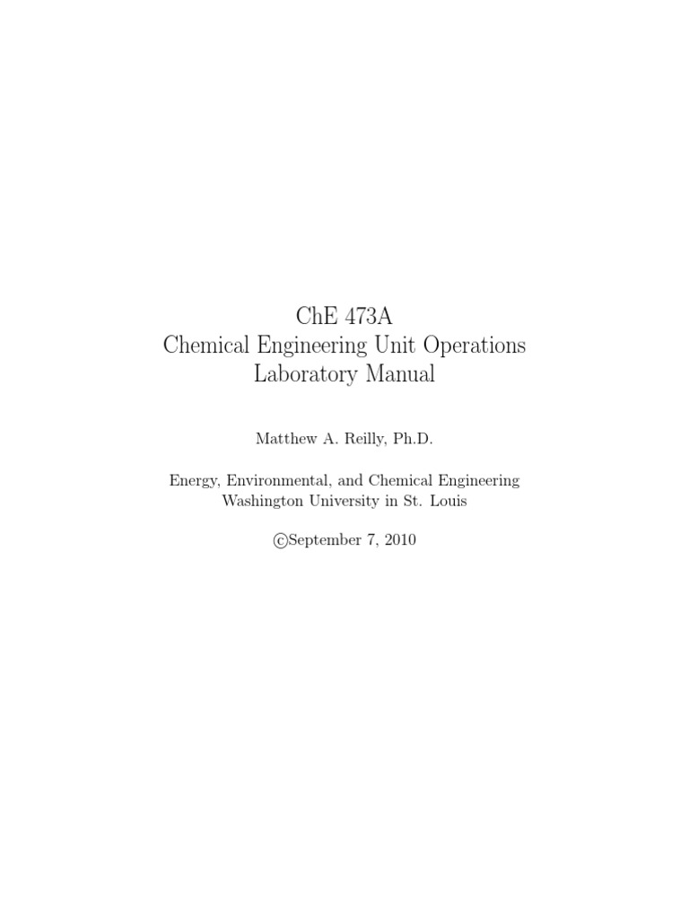Chemical Engineering Lab Manual | PDF | Analysis Of Variance | Student ...