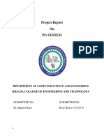 Project Report On PG System: Department Khalsa College of Engineering and Technology