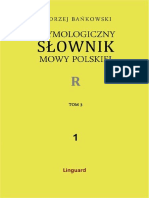 Andrzej Bańkowski - Etymologiczny Słownik Mowy Polskiej, Vol. 3, Part 1: R