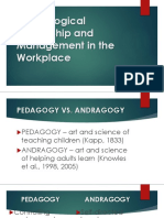 Andragogical Leadership and Management in The Workplace