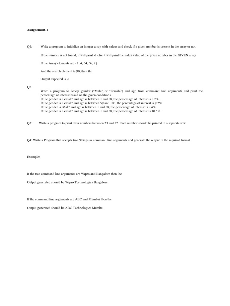 Programming Assignment Solutions | PDF