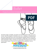 Printable 100 Page Preschool and Kindergarten B Is For Ballerina FREE Worksheet and Activity Book PDF