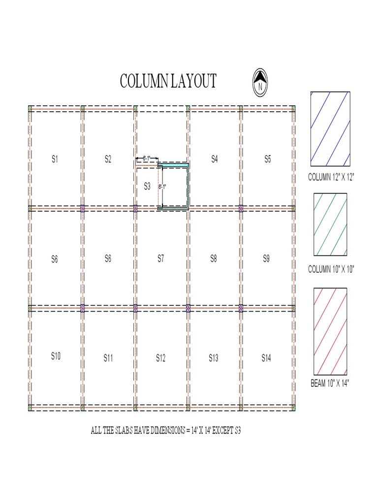 Column Layout Drawing Details | PDF