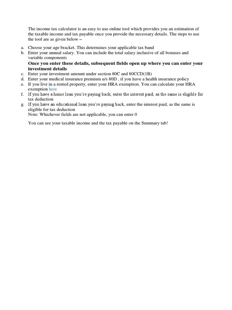 California Income Tax Calculator Guide | PDF