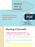 Goodwill and Its Valuation