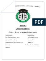 2018-2019 Jurisprudence T - R S A: Opic Ight To Health Outh Frica