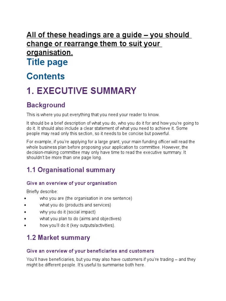 Business Plan Template 2 | PDF | Brand | Marketing