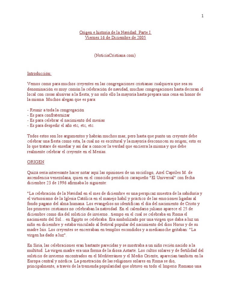 Origen Pagano de la Navidad | PDF | Odin | Navidad