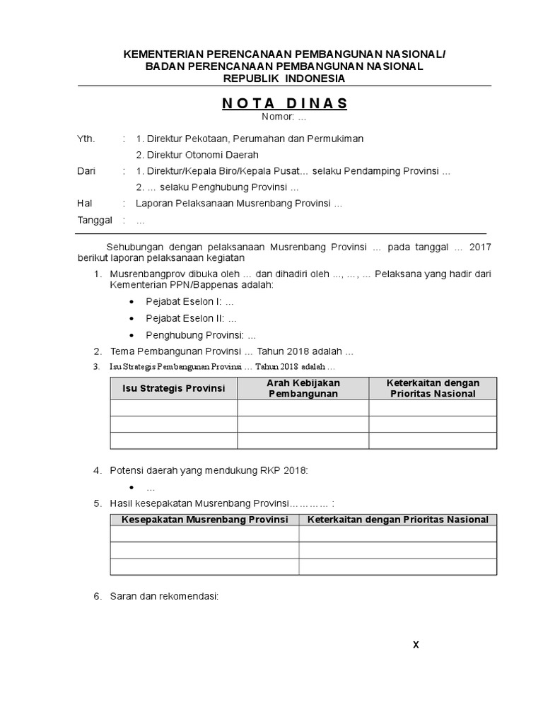 Contoh Nota Dinas Laporan Kegiatan | PDF | Ilmu Sosial