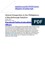 School Congestion in The Philippines: A Breakthrough Solution