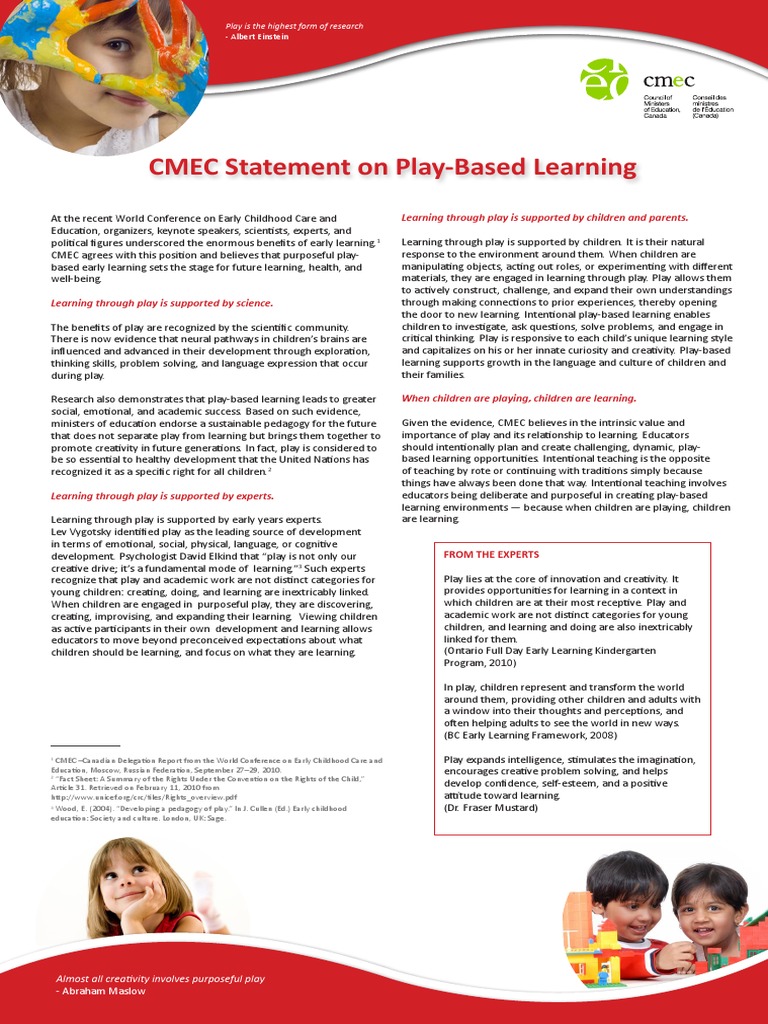 Play-Based-Learning Statement EN PDF | PDF | Creativity | Learning