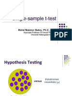 Single-Sample T-Test: Mohd Makmor Bakry, PH.D., R.PH
