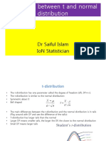 Difference T Vs Normal