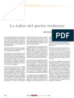 La labor del perito traductor