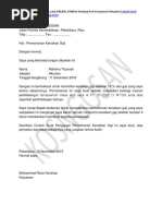 Contoh Surat Permohonan Kenaikan Gaji