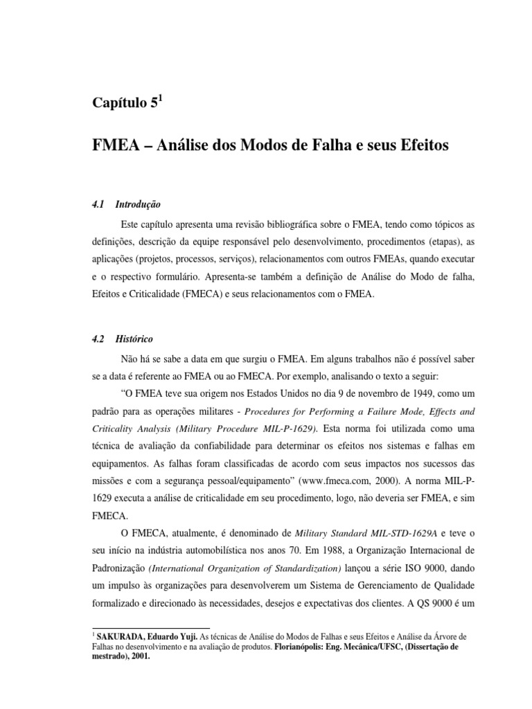 Fmea e Fmeca PDF | PDF | Tomada de decisões | Indutor