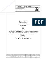 Operating Manual For ASHIDA Under / Over Frequency Relay Type: - AUOFMR-2