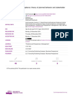 Determinants of Tax Compliance Theory of Planned Behavior and Stakeholder