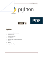 Python - UNIT 4 PDF