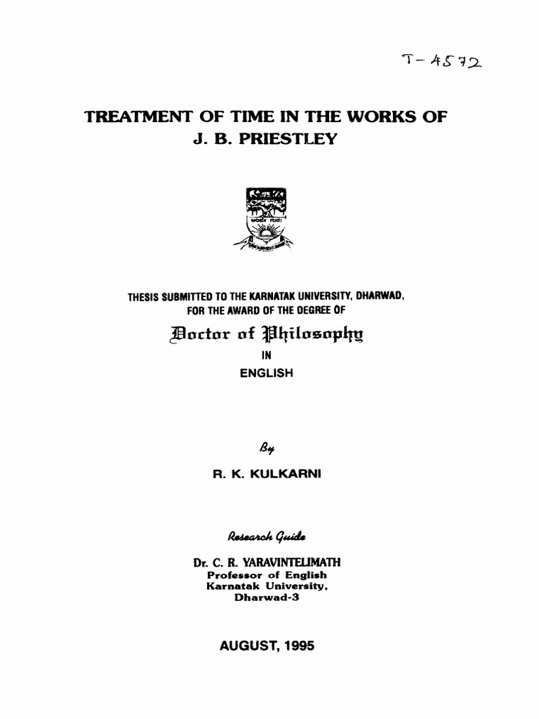 Tratamento Do Tempo Nas Obras de Priestley PDF PDF Time Space