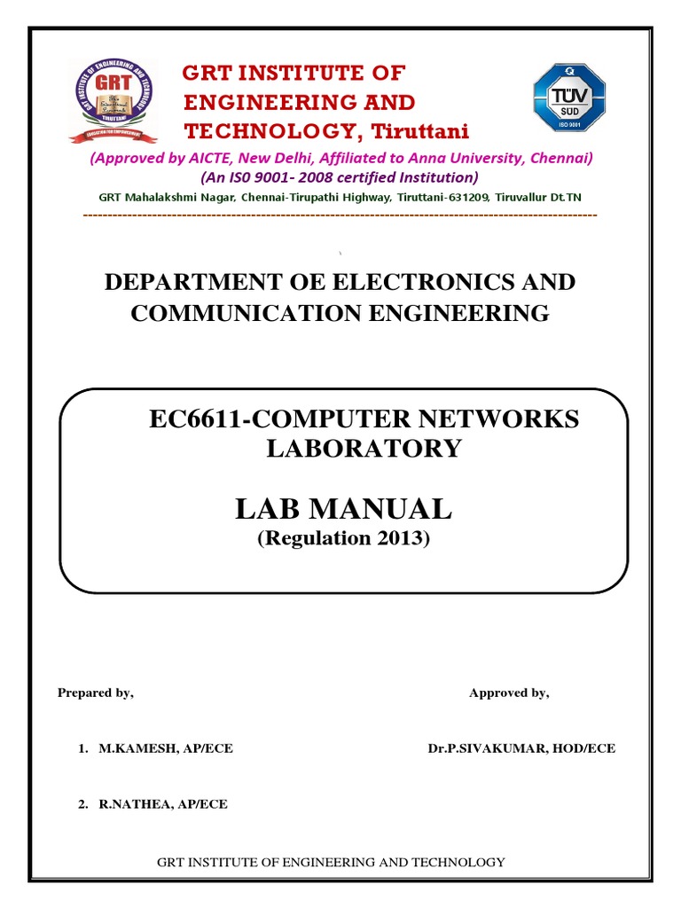 CN Lab Manual PDF | PDF | Transmission Control Protocol | Internet ...