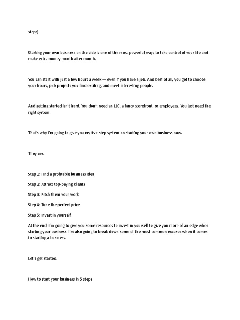 How To Start A Business PDF Business