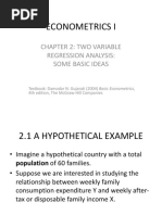 Econometrics I: Chapter 2: Two Variable Regression Analysis: Some Basic Ideas