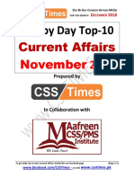 11 - Day by Day Current Affairs For The Month of November 2018 PDF