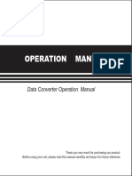 Data Converter Operation Manual Setup Guide