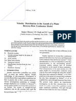 Velocity Distribution in The Annuli of A Plane Reverse-Flow Combustor Model