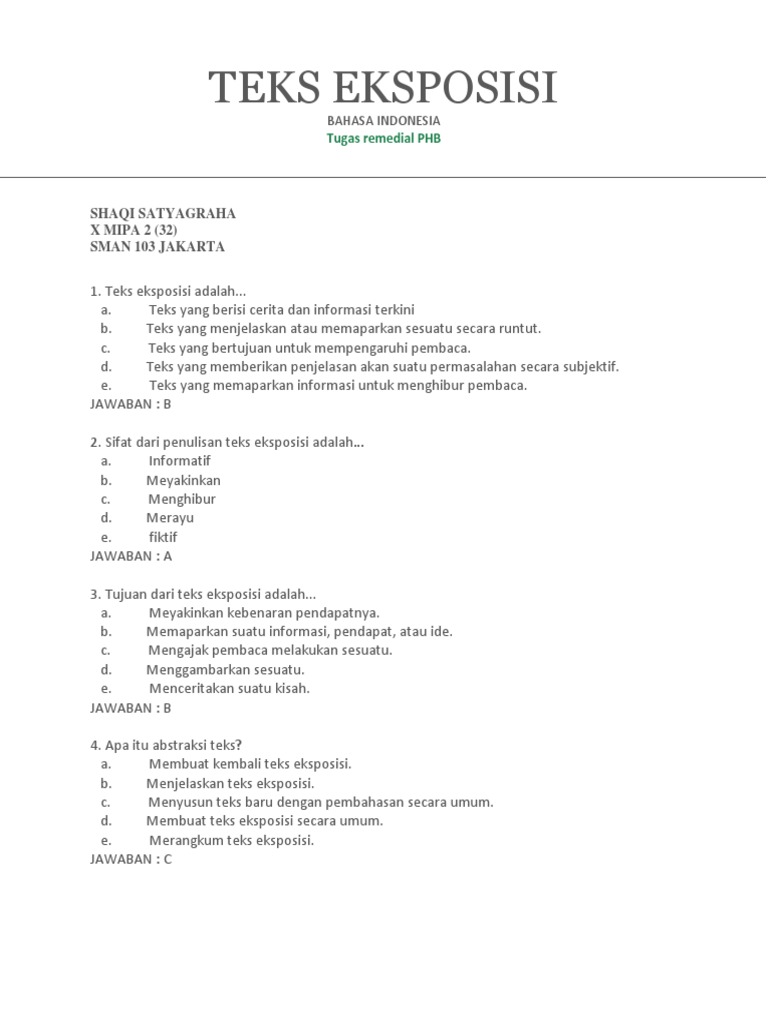 Tujuan Penulisan Teks Eksposisi – materisekolah.github.io