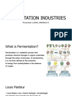 Fermentation Industries: Presented: LLONA, EMERALD E