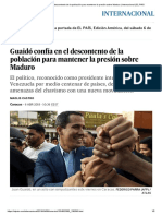 Guaidó Confía en El Descontento de La Población Para Mantener La Presión Sobre Maduro _ Internacional _ EL PAÍS