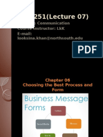 Bus 251 (Lecture 07) : Business Communication Course Instructor: LKK E-Mail: Looksina - Khan@Northsouth - Edu