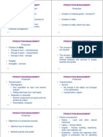 Production Management Techniques and Procedures