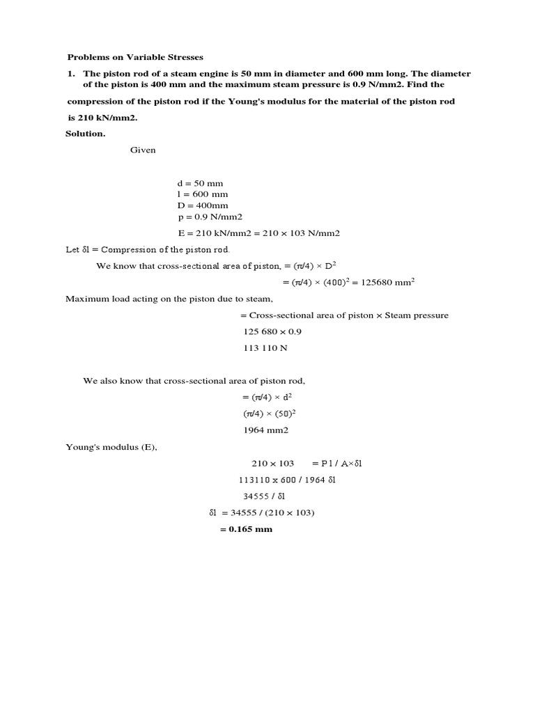 Variable Stress Analysis in Machine Design | PDF | Ultimate Tensile ...