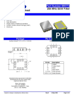 Preliminary Data Sheet 204 MHZ Saw Filter: Part Number 855773