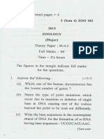 BSC Zoology M Sem 4 Paper M 4.2 2015