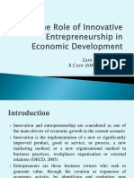 The Role of Innovative Entrepreneurship in Economic Development