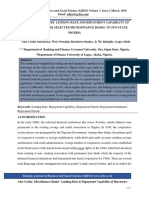 Microfinance Banks' Lending Rate and Repayment Capability of Borrowers in Some Selected Microfinance Banks' in Oyo State, Nigeria